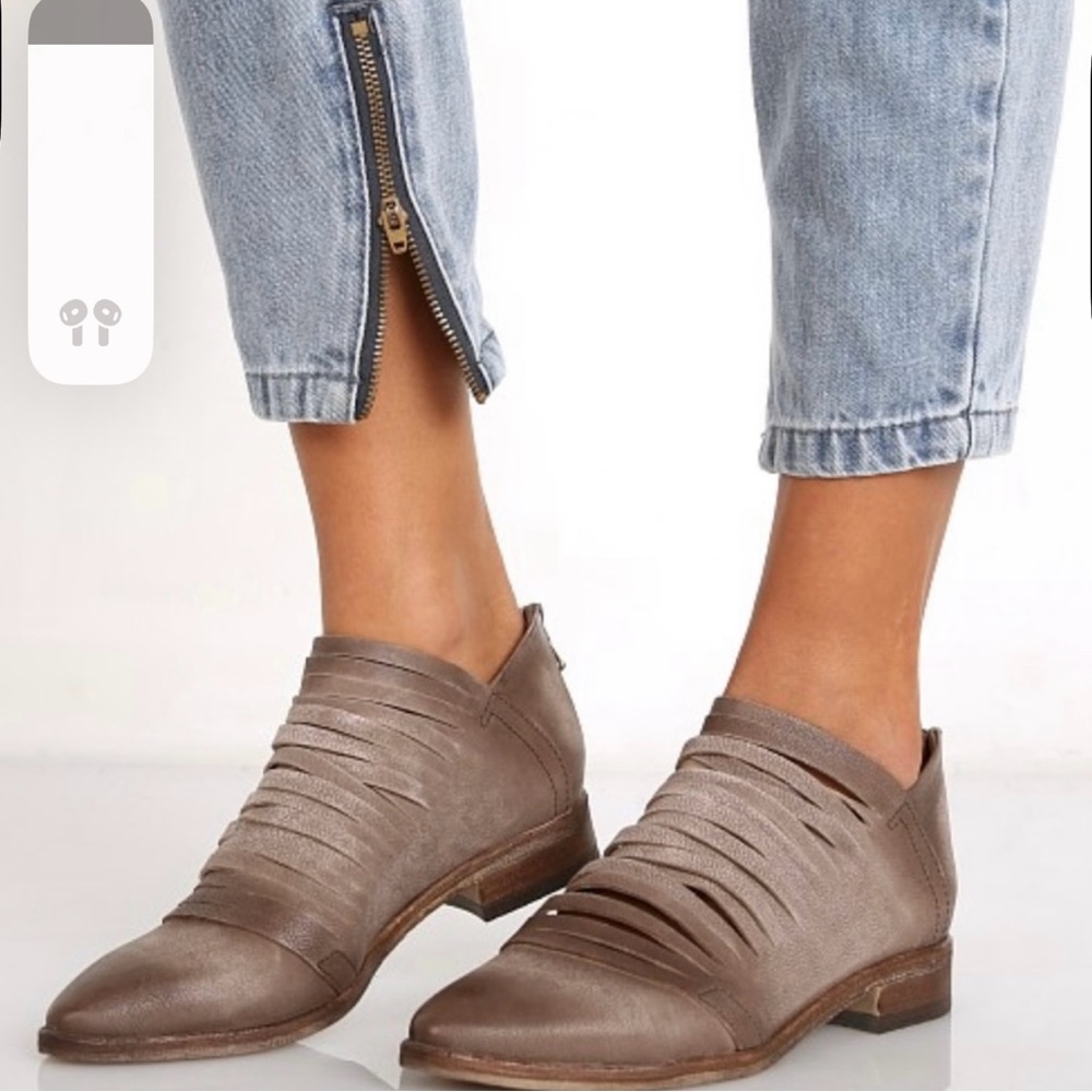 Free People Taupe Ankle Booties
